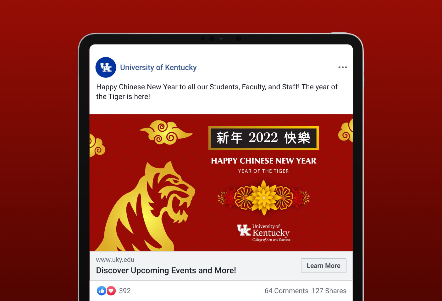 Happy Chinese New Year Facebook Post Mockup